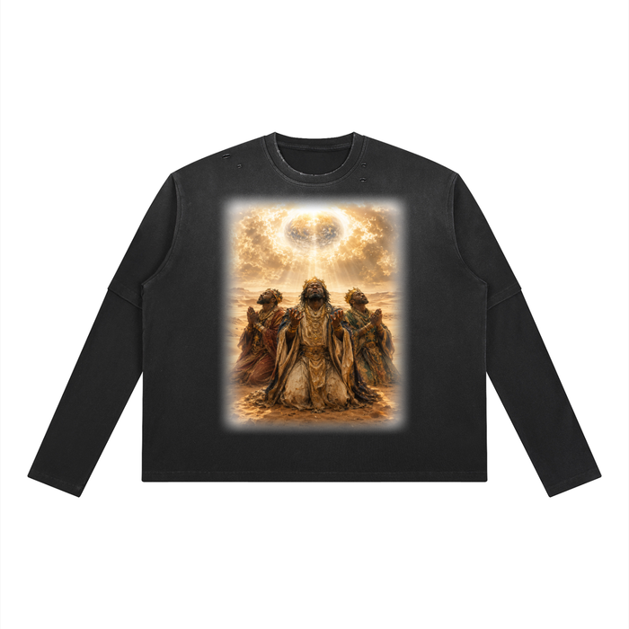 Jubilore "Three Wise Men" Unisex Vintage Wash Layered T-Shirt