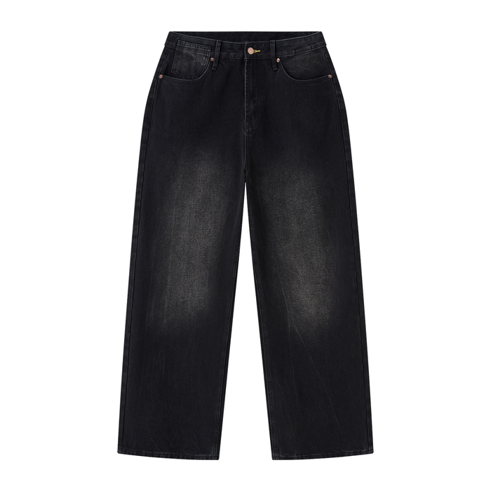 Jubilore Men's Vintage Wash Wide Leg Jeans