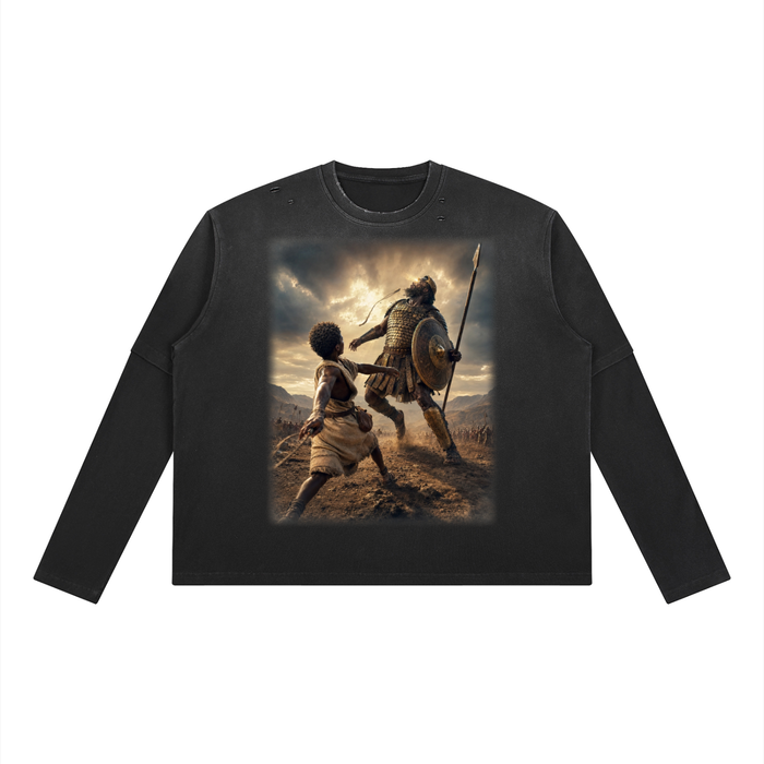 Jubilore “David” Unisex Vintage Wash Layered T-Shirt