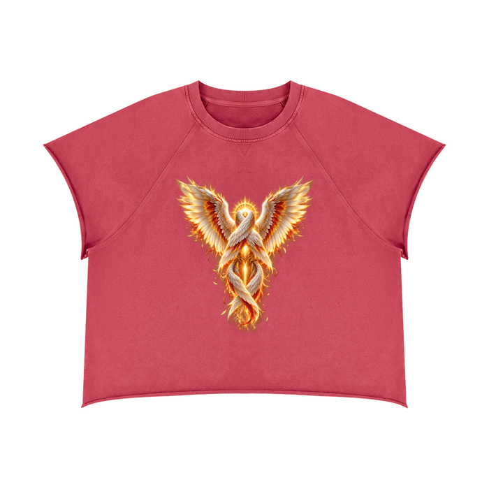 Jubilore "Seraphim" Unisex Vintage Wash Raw Edge Boxy T-Shirt