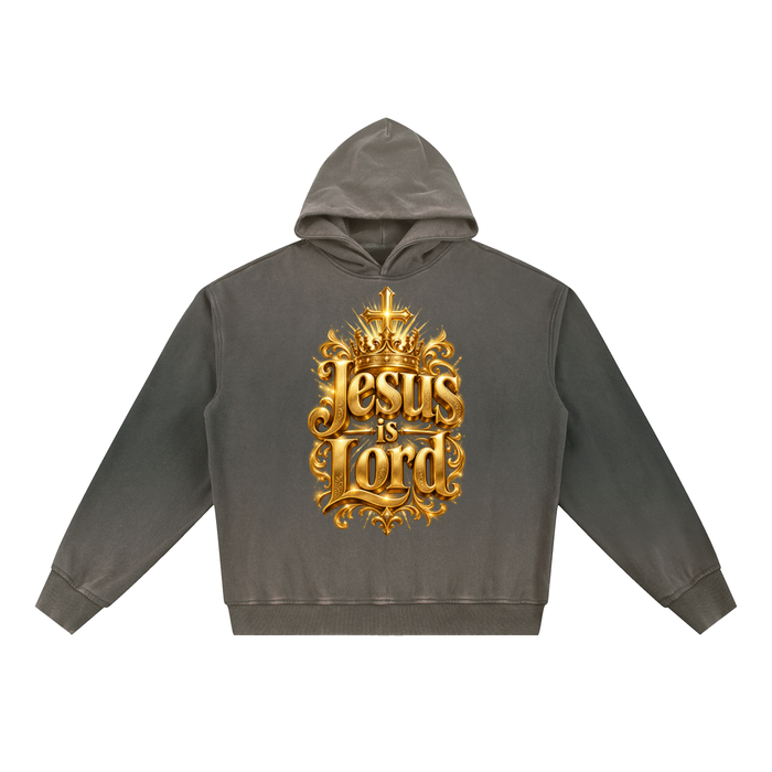 Jubilore "Jesus Is LORD" Vintage Washed Gradient Fleece Hoodie