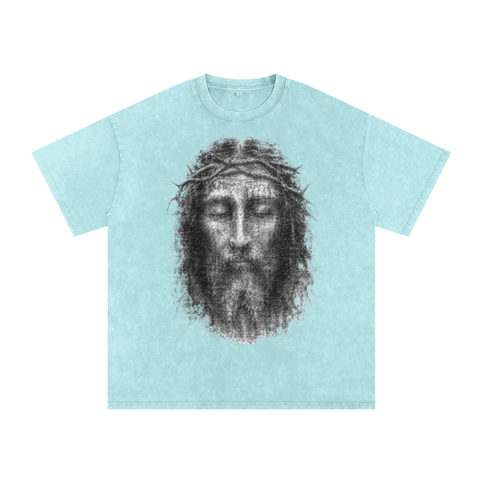Jubilore "Shroud of Turin" Snow Washed Oversized Cotton T-Shirt
