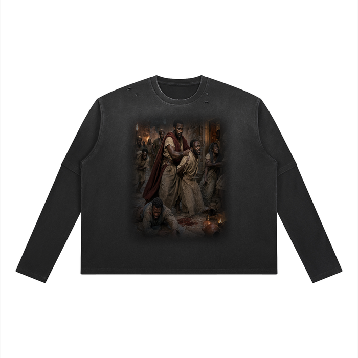 Jubilore “Paul” Unisex Vintage Wash Layered T-Shirt
