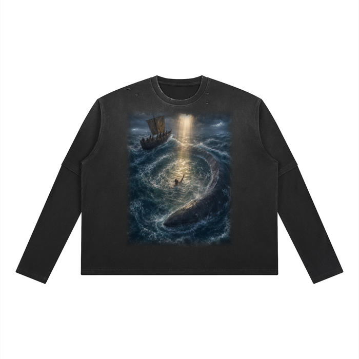 Jubilore "Jonah" Unisex Vintage Wash Layered T-Shirt