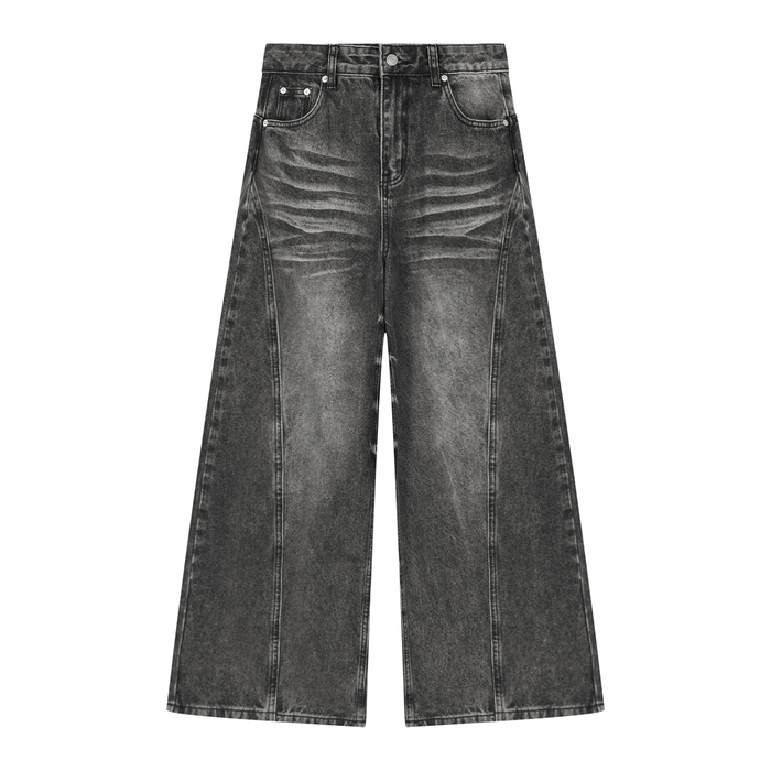 Jubiloré Women’s Vintage Wash Wide Leg Denim Jeans