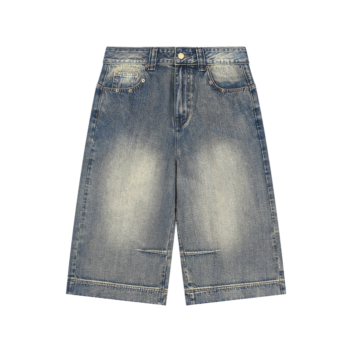 Jubilore Vintage Wash Baggy Denim Shorts