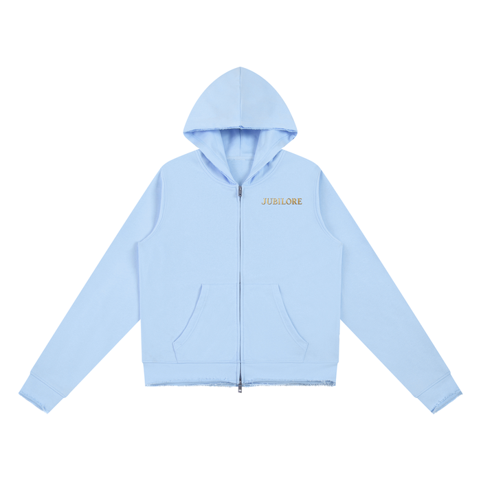 Jubiloré Women’s Raw Edge Full Zip Hoodie