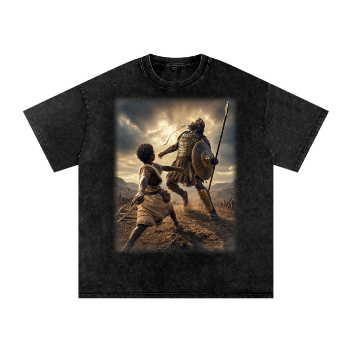 Jubilore “David” Snow Washed Oversized Cotton T-Shirt