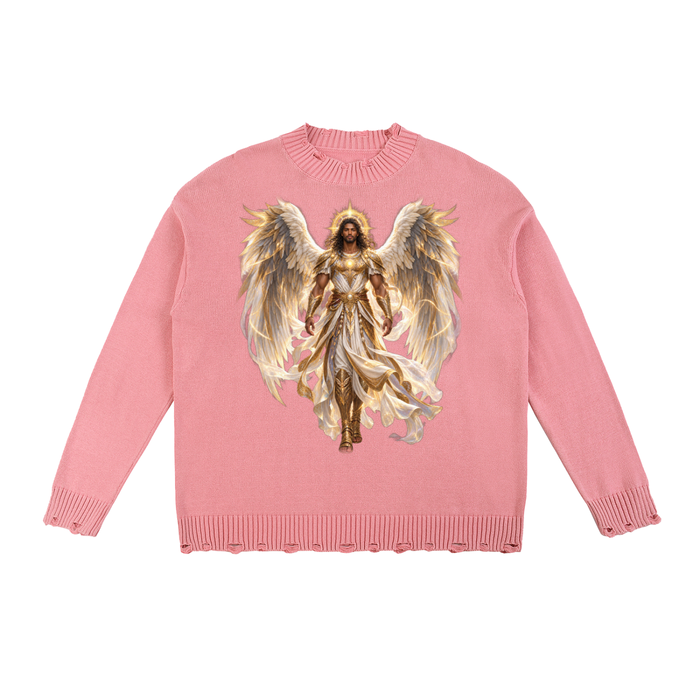 Jubilore "Powers" Vintage Washed Hand-Frayed Sweater