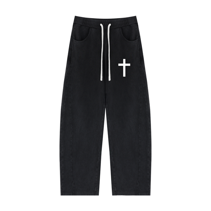 Jubilore Unisex Mineral Wash Barrel Sweatpants