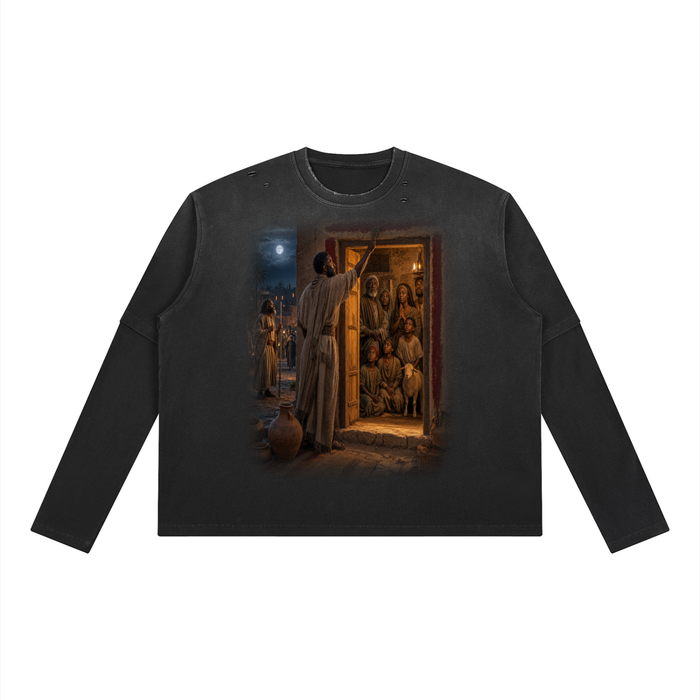 Jubilore “Moses” Unisex Vintage Wash Layered T-Shirt