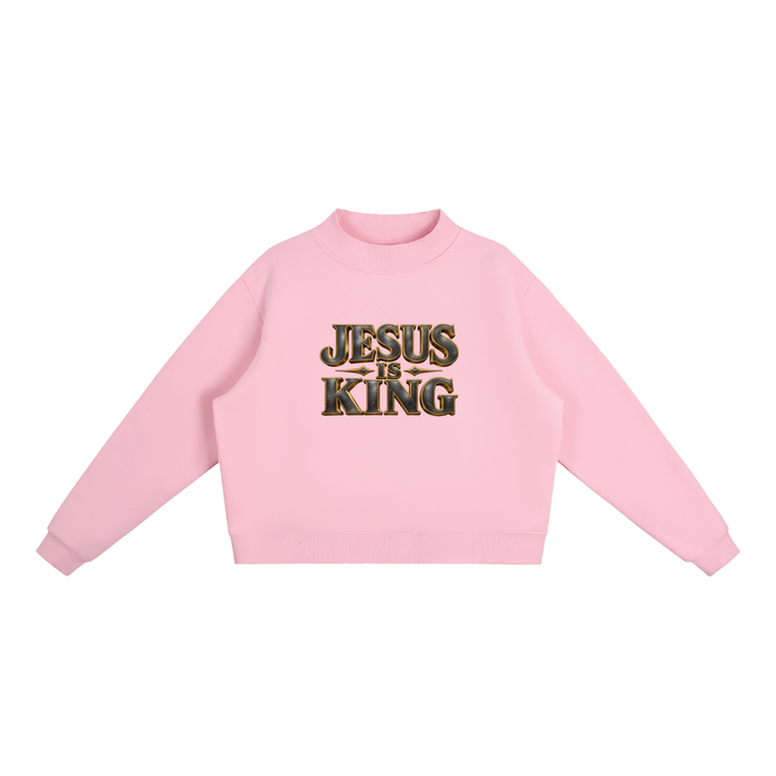 Jubiloré "JIK" Essential Fleece Mock-Neck Crew Sweatshirt