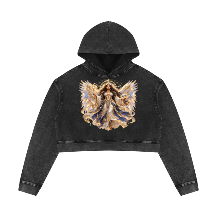 Jubiloré "Dominions" Women’s Mineral Washed Crop Hoodie