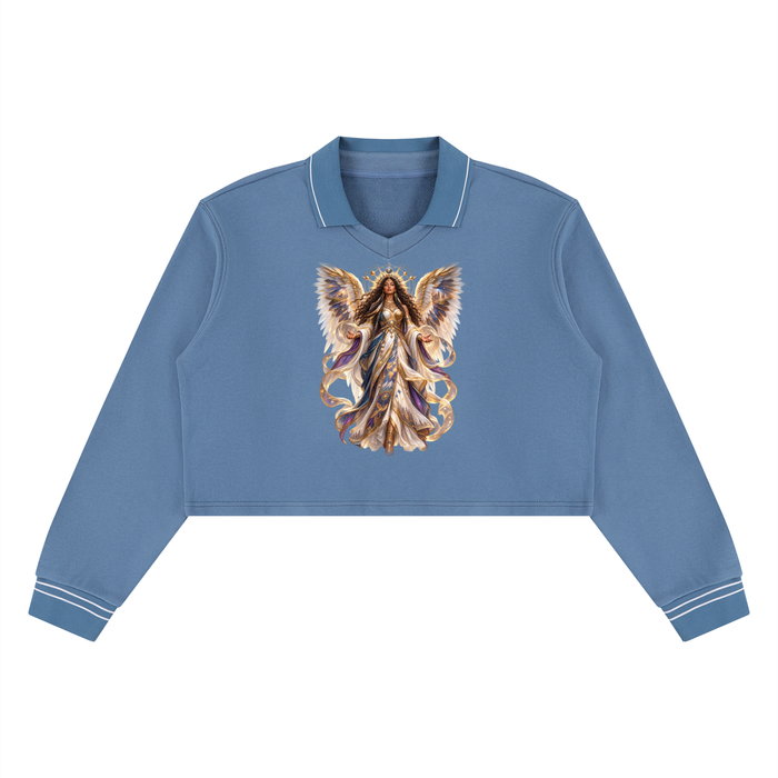 Jubiloré "Principalities" Women’s Crop Collared Sweatshirt