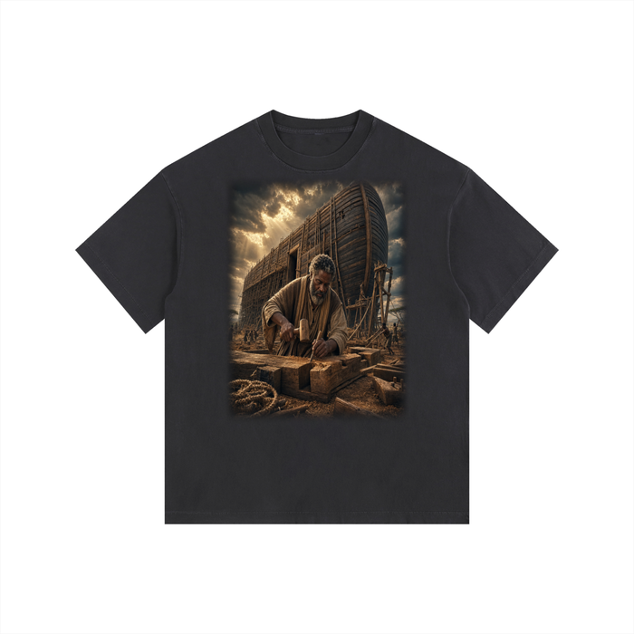 Jubilore "Noah" Vintage Washed Oversized Cotton T-Shirt