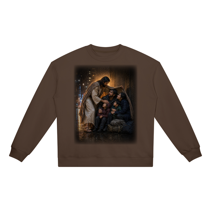 Jubilore "Christ Saves" Unisex Heavyweight Crewneck Sweatshirt