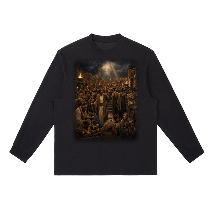 Jubilore "Sodom & Gomorrah" Essential Crewneck Long-Sleeve T-Shirt