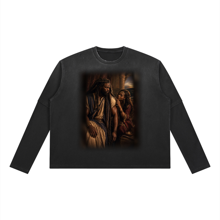 Jubilore “Samson” Unisex Vintage Wash Layered T-Shirt