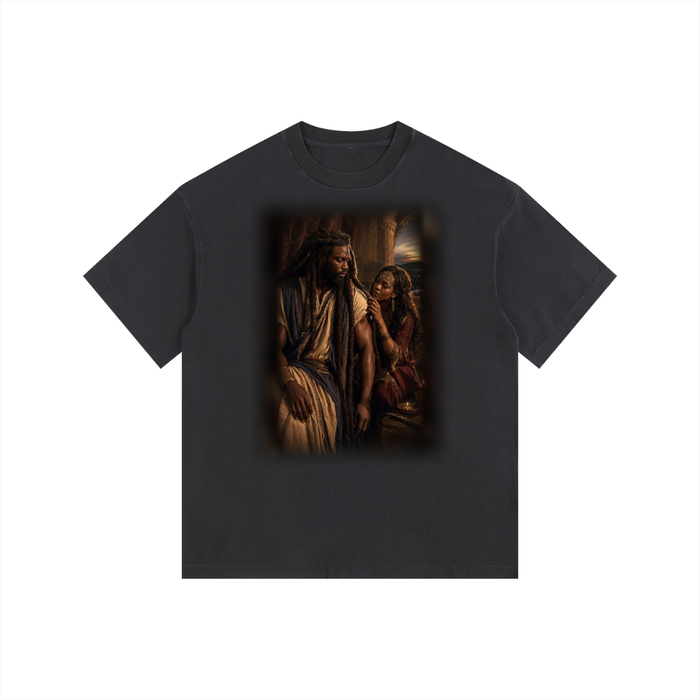 Jubilore “Samson” Vintage Washed Oversized Cotton T-Shirt