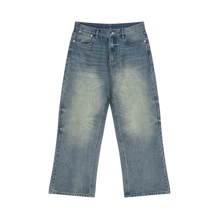 Jubilore Men’s Vintage Wash Wide Leg Jeans