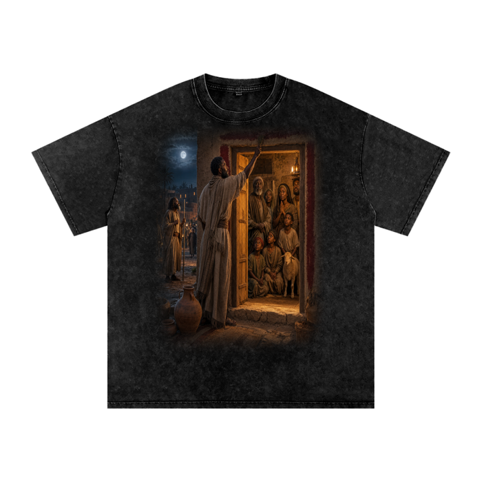 Jubilore “Moses” Snow Washed Oversized Cotton T-Shirt