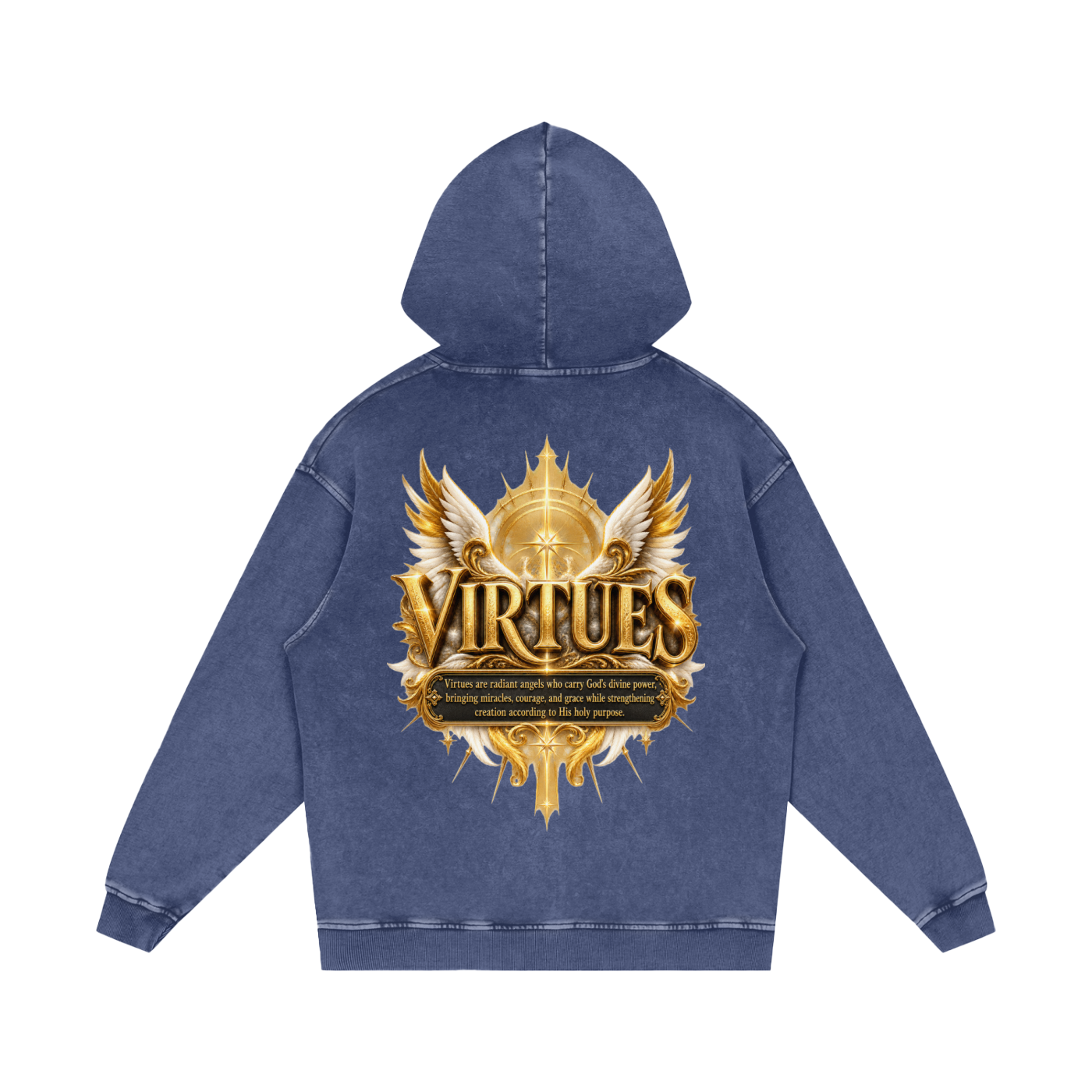 Jubilore "Virtues" Snow Washed Loose Cotton Hoodie