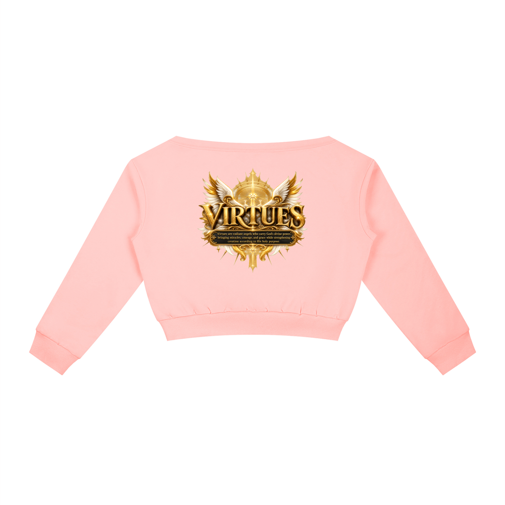 Jubiloré "Virtues" Women's Off-Shoulder Sweatshirt