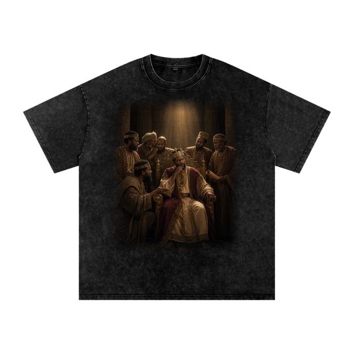 Jubilore "Daniel" Snow Washed Oversized Cotton T-Shirt