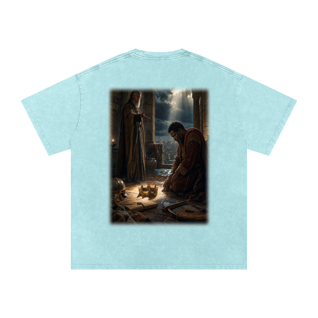 Jubilore “David” Snow Washed Oversized Cotton T-Shirt