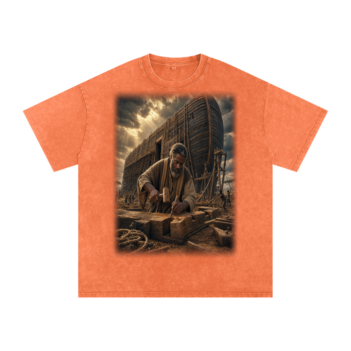 Jubilore "Noah" Snow Washed Oversized Cotton T-Shirt