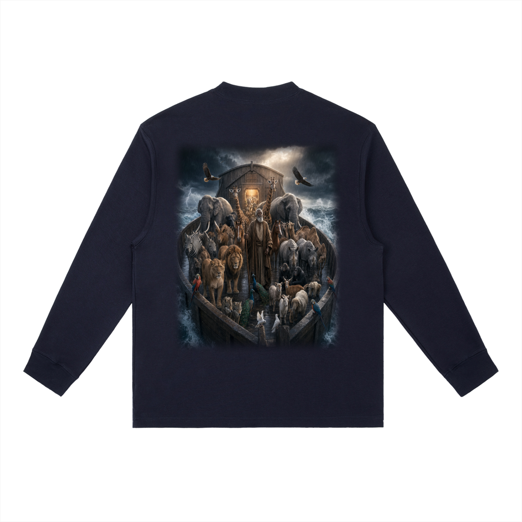 Jubilore "Noah" Essential Crewneck Long-Sleeve T-Shirt