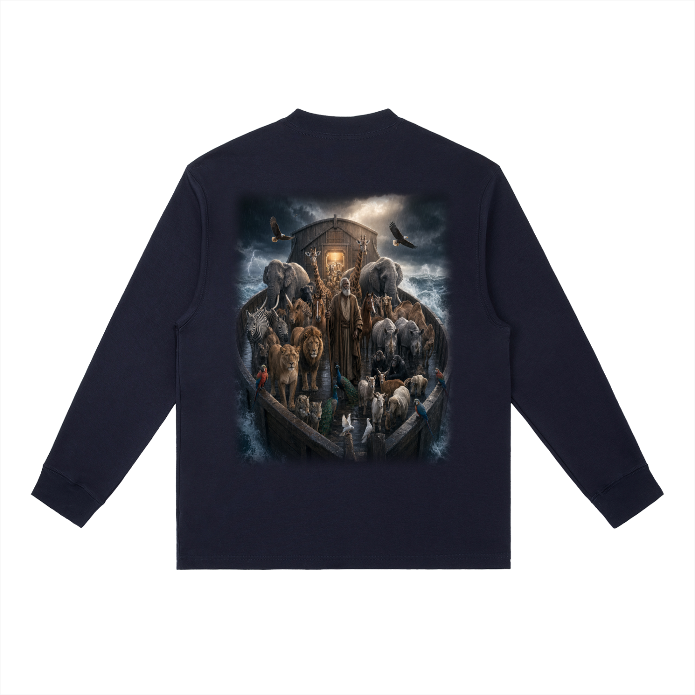 Jubilore "Noah" Essential Crewneck Long-Sleeve T-Shirt