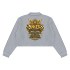 Jubiloré "Powers" Women’s Crop Collared Sweatshirt