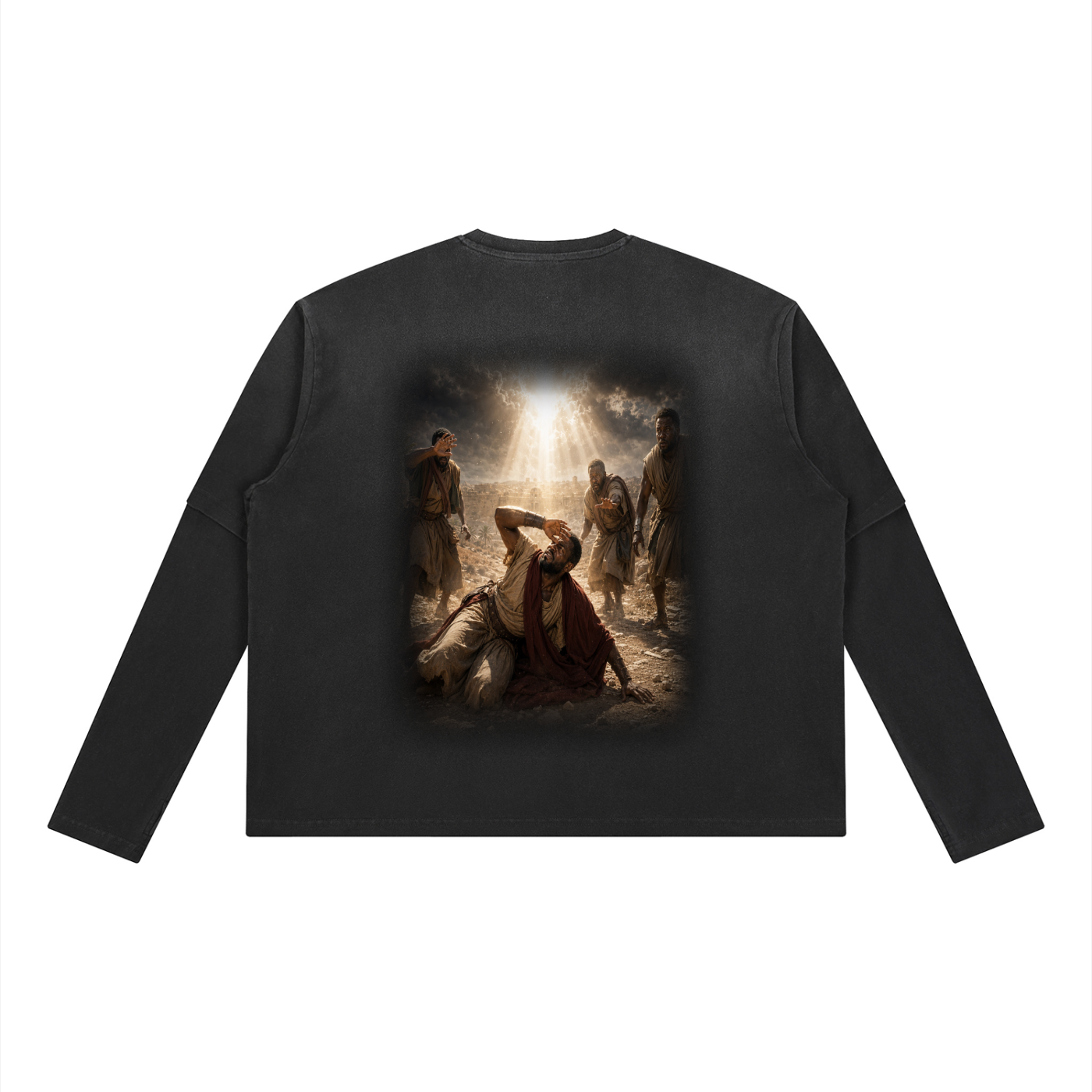 Jubilore “Paul” Unisex Vintage Wash Layered T-Shirt