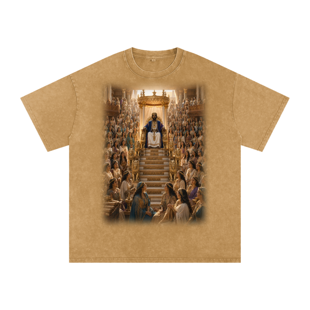 Jubilore “Solomon” Snow Washed Oversized Cotton T-Shirt