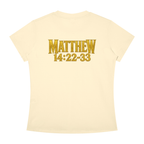 Jubiloré "Jesus Walks On Water" Women's Slim Fit Crewneck T-Shirt