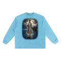 Jubilore "Jesus Walks On Water" Snow Washed Frayed Edge T-Shirt