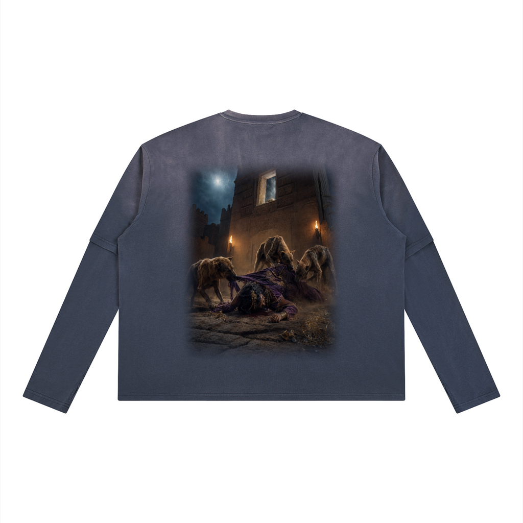 Jubilore “Jezebel” Unisex Vintage Wash Layered T-Shirt