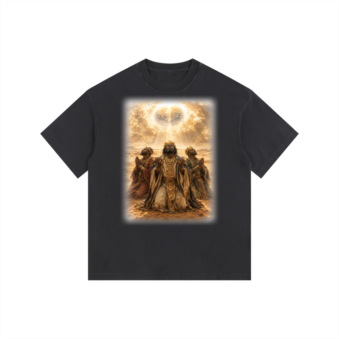 Jubilore "Three Wise Men" Vintage Washed Oversized Cotton T-Shirt