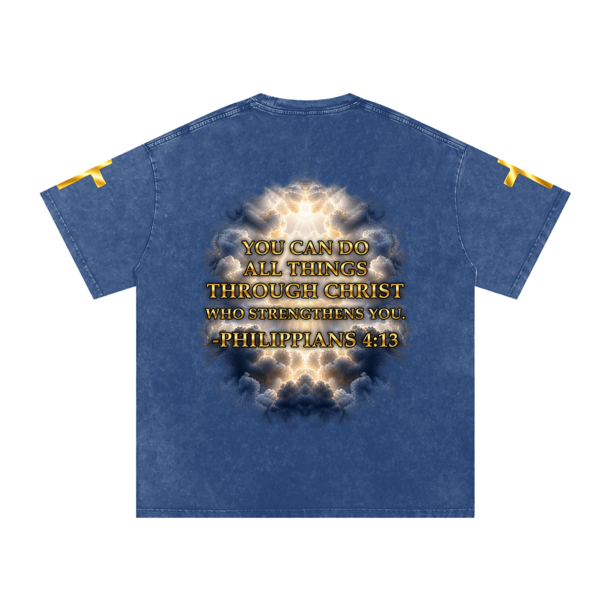Jubilore "Christ Saves" Snow Washed Oversized Cotton T-Shirt
