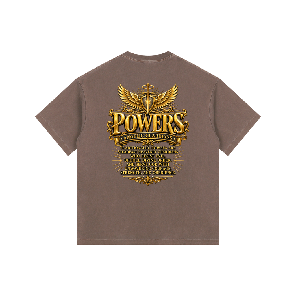 Jubilore "Powers" Vintage Washed Oversized Cotton T-Shirt