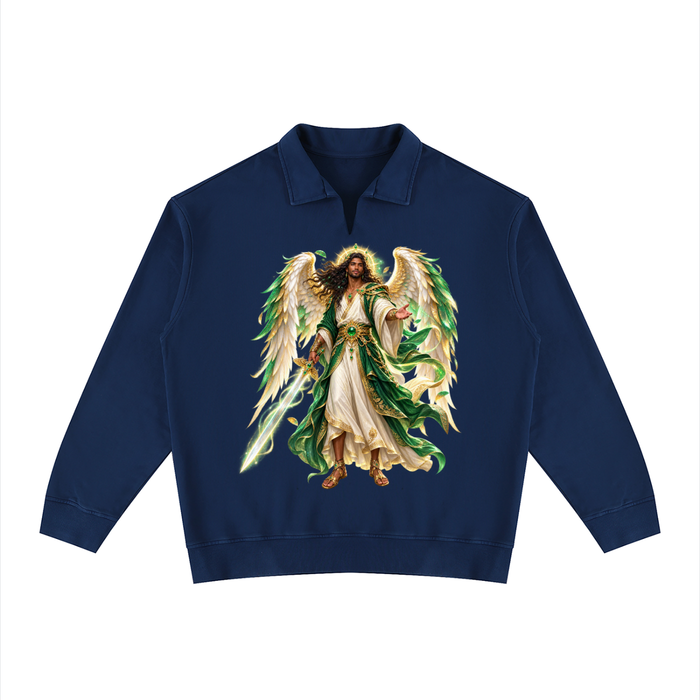 Jubilore "Raphael" Unisex Vintage Wash Collared Sweatshirt
