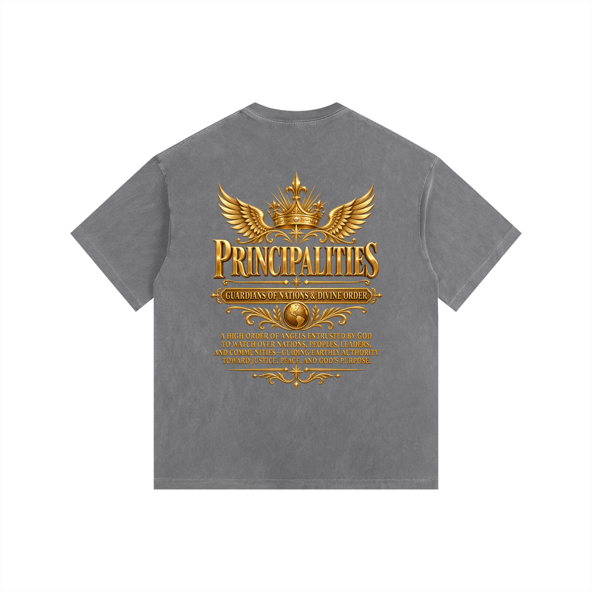 Jubilore "Principalities" Vintage Washed Oversized Cotton T-Shirt