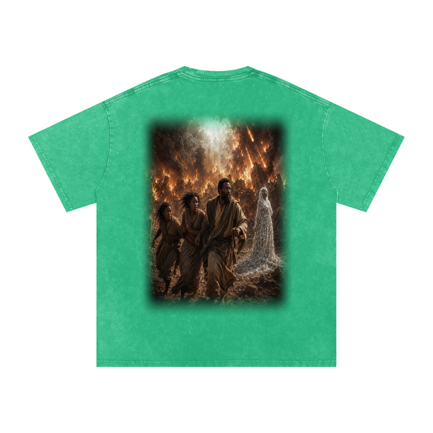 Jubilore "Sodom & Gomorrah" Snow Washed Oversized Cotton T-Shirt