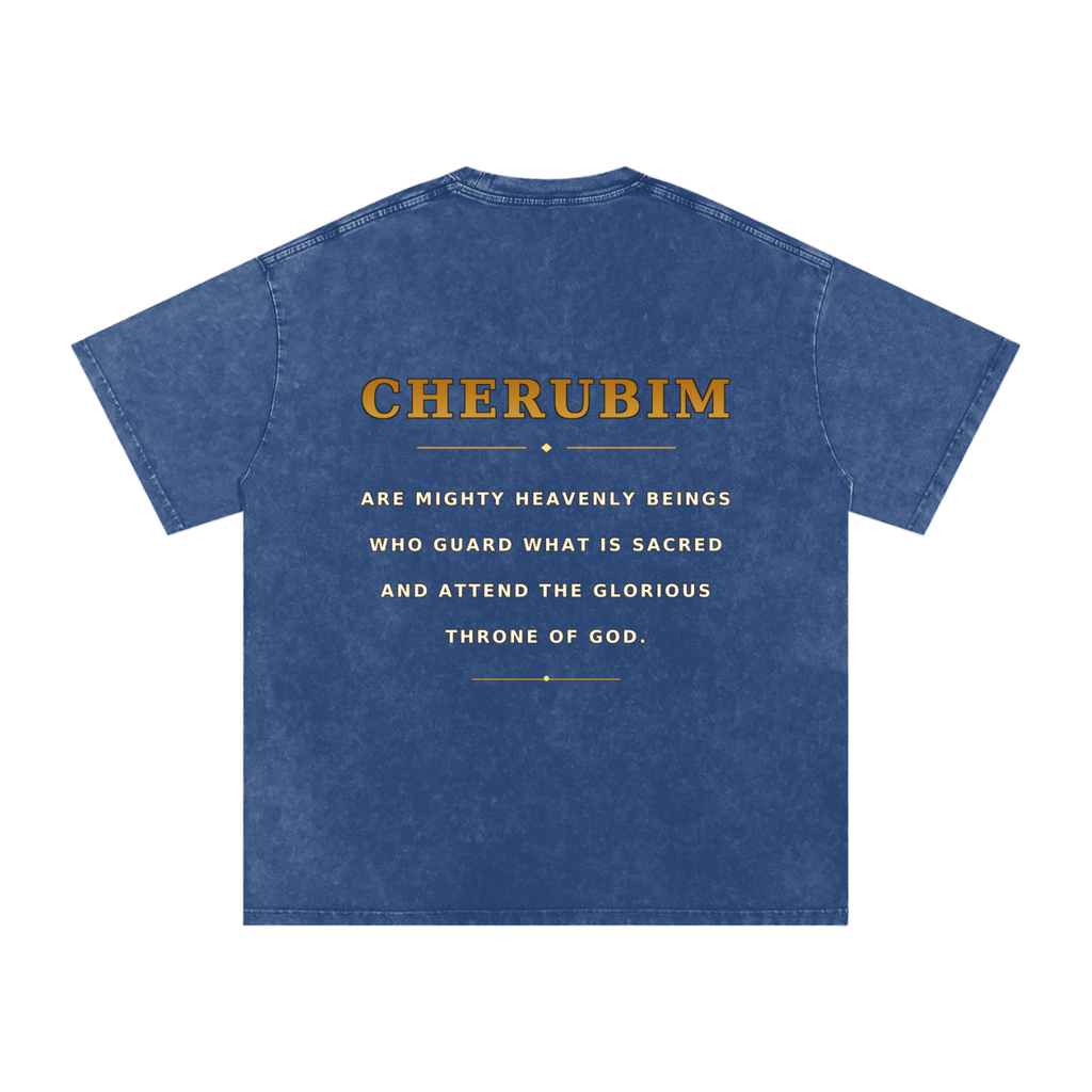Jubilore Cherubim Snow Washed Oversized Cotton T-Shirt