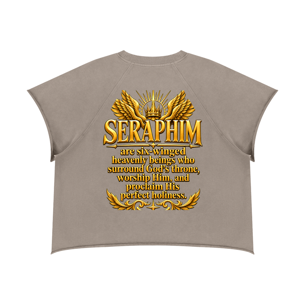 Jubilore Seraphim Unisex Vintage Wash Raw Edge Boxy T-Shirt