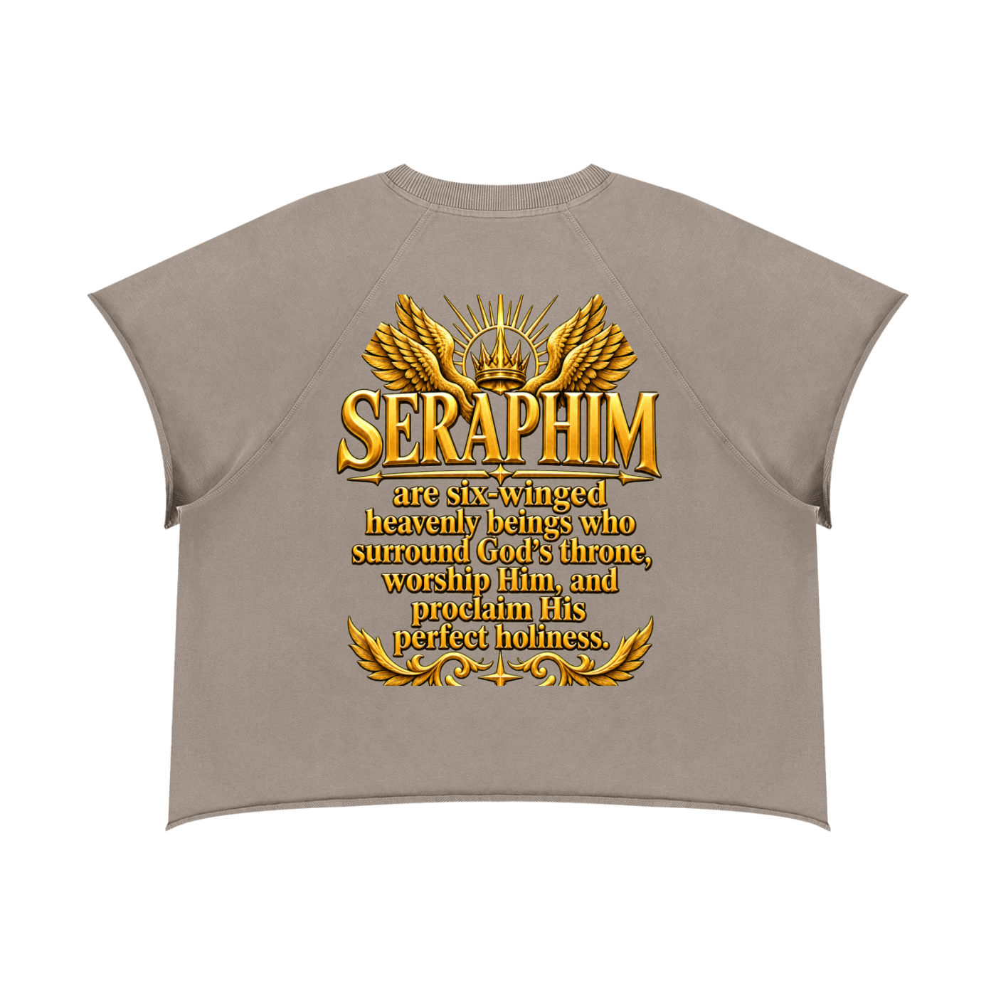 Jubilore Seraphim Unisex Vintage Wash Raw Edge Boxy T-Shirt