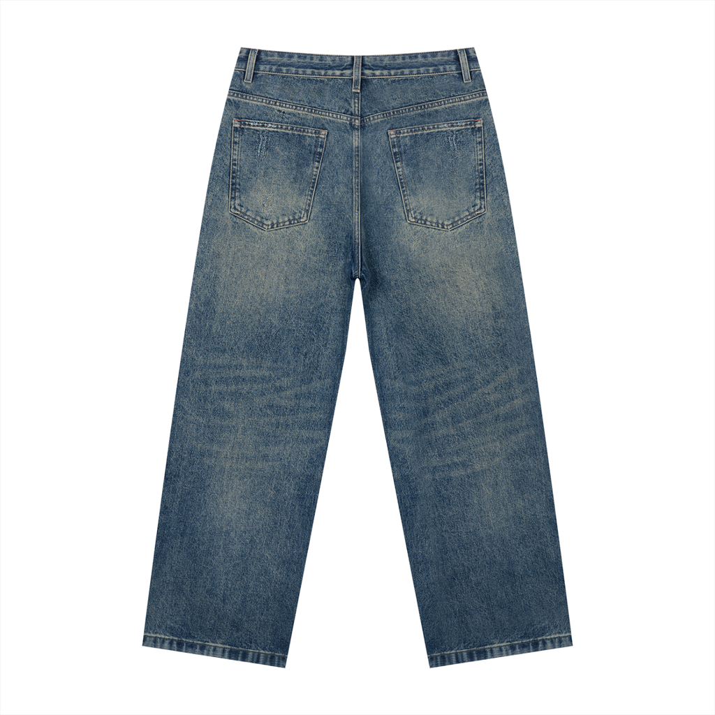 Jubilore Men's Vintage Wash Denim Jeans