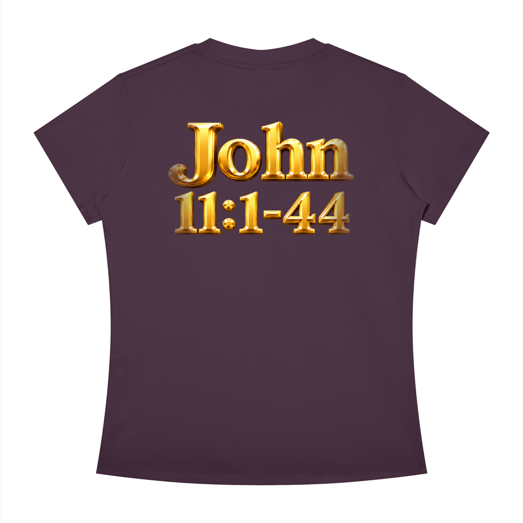 Jubiloré “Jesus Resurrects Lazarus” Women's Slim Fit Crewneck T-Shirt