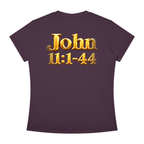 Jubiloré “Jesus Resurrects Lazarus” Women's Slim Fit Crewneck T-Shirt